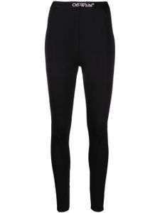 Off-White legging à taille à logo - Noir