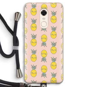 Ananas: Xiaomi Redmi 5 Transparant Hoesje met koord