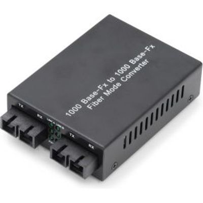Digitus DN-82124 1000Mbit/s 1310nm Multimode, Single-mode Zwart netwerk media converter