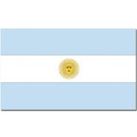 Vlag Argentinie - 90 x 150 cm - feestartikelen - Landen thema - supporter - decoratie - met ringen