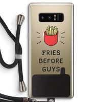 Fries before guys: Samsung Galaxy Note 8 Transparant Hoesje met koord