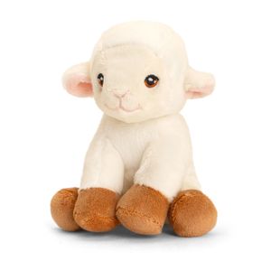 Pluche knuffel dier schaap/lammetje 12 cm   -