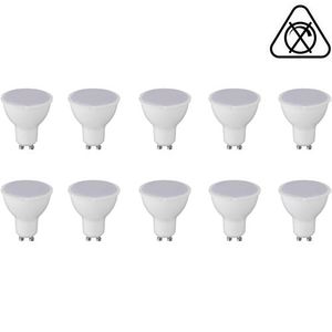 LED Spot 10 Pack - Aigi - GU10 Fitting - 6W - Natuurlijk Wit 4200K