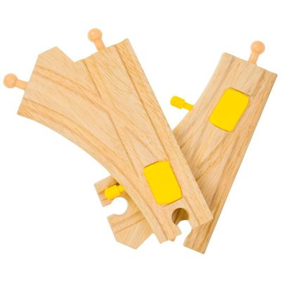 Houten rails - Mechanische wissels, 2 stuks