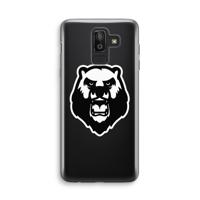 Angry Bear (white): Samsung Galaxy J8 (2018) Transparant Hoesje - thumbnail
