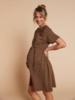 Nachtjurk borstvoeding zwangerschap luipaard taupe