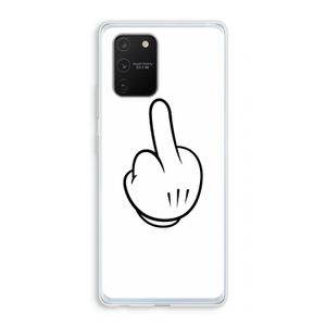 Middle finger white: Samsung Galaxy S10 Lite Transparant Hoesje