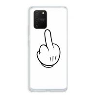 Middle finger white: Samsung Galaxy S10 Lite Transparant Hoesje