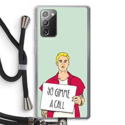 Gimme a call: Samsung Galaxy Note 20 / Note 20 5G Transparant Hoesje met koord