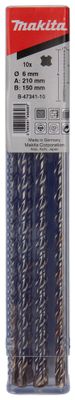 Makita Accessoires P2S:Sds-Plus Boor 6X210Mm 10St - B-47341-10