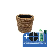 Drypot abaca d33h28cm bruin