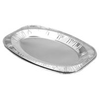 Aluminium serveerschalen - 4x - 43 x 29 cm - barbecue schalen - vleesschalen - thumbnail