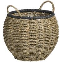 Leen Bakker - Mand Nomad Zwart/bruin - 21xØ24 Cm - Zeegras - Crème