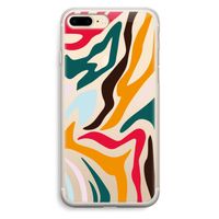 Colored Zebra: iPhone 7 Plus Transparant Hoesje