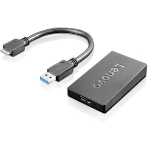 Lenovo 4X90J31021 USB 3.2 Gen 1 (USB 3.0) Adapter [1x USB 3.2 Gen 1 stekker A (USB 3.0) - 1x DisplayPort bus] Zwart