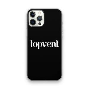 Topvent Zwart: iPhone 12 Pro Max Transparant Hoesje