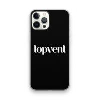 Topvent Zwart: iPhone 12 Pro Max Transparant Hoesje