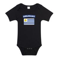 Uruguay landen rompertje met vlag zwart voor babys 92 (18-24 maanden)  -