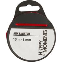 Creativ Company Satijnlint, b: 3 mm, wijnrood, 15 m/ 1 rol
