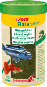 Sera Flora Nature 250ml - Vezelrijk Plantaardig Vlokvoer zonder Kunstmatige Toevoegingen