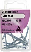 Schroefduim 40mm verz 10st - Deltafix