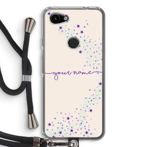 Sterren: Pixel 3a Transparant Hoesje met koord
