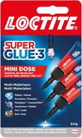 Loctite Mini Dose secondelijm, 1 g, 2 + 1 gratis, op blister