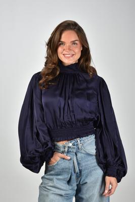 Zimmermann blouse Dream Shirred 5663TF253 navy