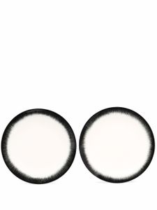 Ann Demeulemeester X Serax lots de deux assiettes Dé Plate - Blanc