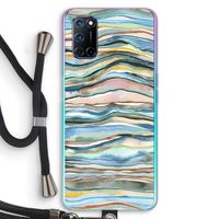 Watercolor Agate: Oppo A92 Transparant Hoesje met koord