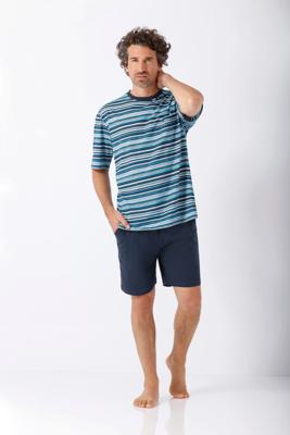 Hajo heren shortama fijne streep