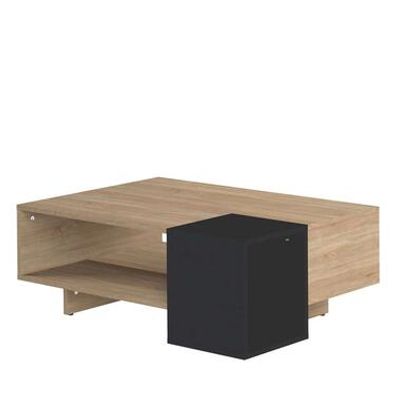 Symbiosis salontafel Kube - eikenkleur/zwart - 34x89x67 cm