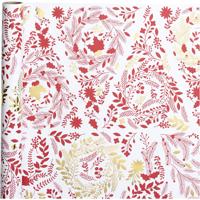 Creativ Company inpakpapier, kerstbomen, b: 50 cm, 80 gr, goud, rood, wit, 3 m 1 rol