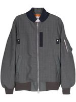 sacai veste bomber à fines rayures - Gris