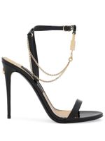 Dolce & Gabbana sandales Keira 105 mm à détail de chaîne - Noir