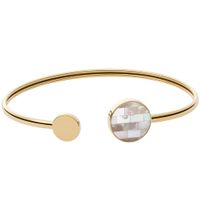 Skagen SKJ1585710 Armband Cuff Agnethe staal-parelmoer goudkleurig-wit