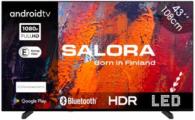 Salora 43FA550 tv 109,2 cm (43") Full HD Smart TV Wifi Zwart 250 cd/m²