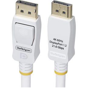 StarTech.com 3m VESA Gecertificeerde DisplayPort 1.2 Kabel, Wit, 4K 60Hz, 21.6Gbps, Vergrendelbare D