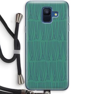 Swirls: Samsung Galaxy A6 (2018) Transparant Hoesje met koord