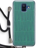 Swirls: Samsung Galaxy A6 (2018) Transparant Hoesje met koord