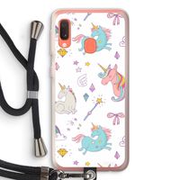 Fantasiewereld: Samsung Galaxy A20e Transparant Hoesje met koord