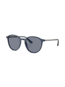 Giorgio Armani lunettes de soleil à monture ronde - Bleu