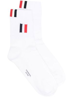 Thom Browne chaussettes à détail RWB - Blanc