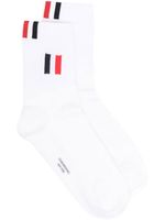 Thom Browne chaussettes à détail RWB - Blanc
