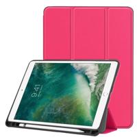 Custer textuur horizontale Flip lederen case voor iPad Pro 10 5 inch/iPad Air (2019) met drie-vouwen houder & pen slot (Rose Red)
