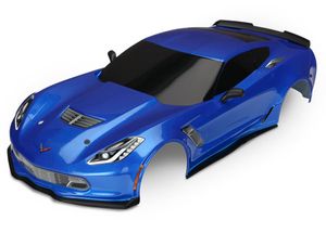 Traxxas - Body, Chevrolet Corvette Z06, blue (painted, decals applied) (TRX-8386X)
