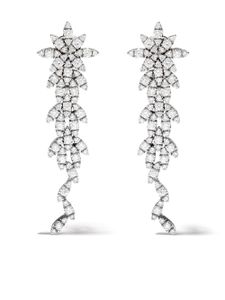 Pasquale Bruni boucles d'oreilles Ghirlanda en or blanc 18ct ornées de diamants - Argent