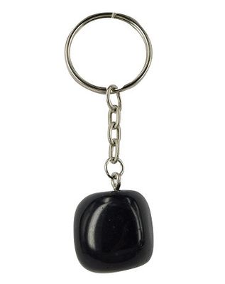 Edelsteen Sleutelhanger Obsidiaan Zwart Edelsteen Sleutelhanger Obsidiaan Zwart