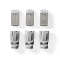 Nedis RJ45-Connector | RJ45 Pass Through | 10 Stuks | Grijs / Wit / Zwart | 1 stuks - CCBW89370GY CCBW89370GY - thumbnail