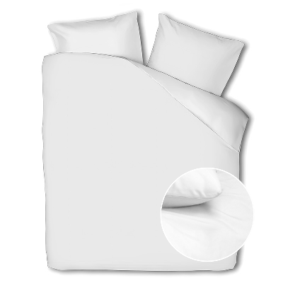 Dekbedovertrek Percale Katoen Uni Effen 200x200 Cm Wit Dreamhouse - Dekbed-Discounter.nl